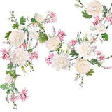 Peony Flower Garland, Rose Flower Swag, 6' Wedding Champagne Peony Garland
