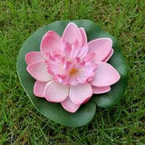 8 Pcs Artificial Lotus Realistic Flower Foam Decor Water Lily Red