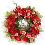 Silk Peony Artificial Flowers Wreath Door Garland Wedding Home Party decoration
