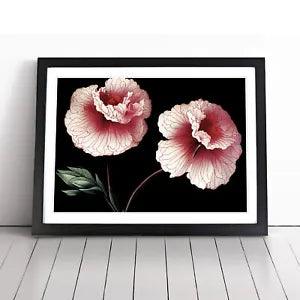 Sparkling Carnation Flowers Framed Wall Art Poster Print Picture Large