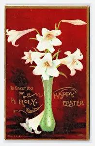 Easter bouquet lily embossed gold metallic holy easter