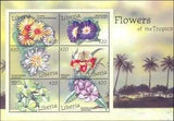 Liberia 2001 Flowers of the Tropics/Plants/Nature/Orchids/Lilies 6v m/s (b9427e)