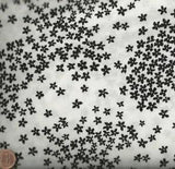 Black white lily flowers small floral Timeless Treasures fabric