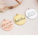 Actual Handwriting Charm ? Custom Handwriting Disc ? Personalized Planner Charm ? Wedding Bouquet Charm ? Memorial Gifts ? CM11