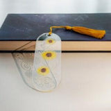 Sunflower Acrylic Bookmark with Yellow Tassel