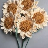 Handmade Knitted Sunflowers/ Big Knitted Sunflower/ Knitted Flower Gift for Her/ Knitted Flower Bouquet/