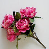18" Rose peony bunch, Silk Artificial Flowers, DIY wedding flowers, Floral stems, Flower Bunch, Home Accents, Wreath Making Bouquet