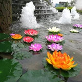 Fake Floating Flower Water Lily Artificial Lotus Home Pond Fish Tank Decor X1