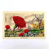 NEW LISTINGPostcard Ohio OH Scarlet Carnation State Flower 1960s Unposted Chrome Deckled