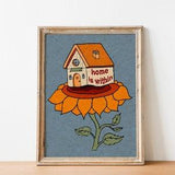 Sunflower | Boho Print | Boho Art | Boho Decor | Spiritual | Inspirational - 8X10 - Home is Within