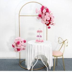 Artificial Rose Willow Green Plants Flower Row Wedding Arch Decor Corner Flower Arrangement Garland Party Backdrop Wall Layout