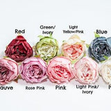 5 Budding Peonies - CHOOSE COLOR - Artificial Flowers - Artificial Peony - Peony Heads -Cake Flowers - Flower Crown - Flower Letter - DIY