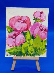 Peonies Flowers Original Handmade Painting Wall Art COMBINED SHIPPING AVAILABLE