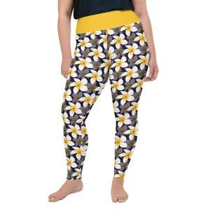 Orchid Flower Leggings, Floral Leggings, Women Leggings, Soft Comfy Stretch Leggings, Yoga Workout Pants, Printed Leggings, Women Activewear