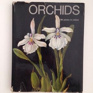 Orchid book colour plates 1970 vintage flower hard back UK seller