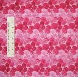 Floral Fabric - Flowers of the Month Carnation Allover Pinnk - Northcott 2 x 17"