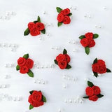 Red Triple Roses, Sewing Appliqu¡§?, Rose Boutonniere, Mini Rose Bouquet, Trio Roses, Rose Cluster, Boutonniere Making, Wedding Craft Supply
