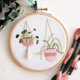 Embroidery kit, plant lady gift, Beginner hand embroidery kit, Stitch guide, diy embroidery, DIY home decor, Christmas gift for mom,