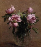 Art Oil painting Henri Fantin Latour - Vase of Peonies flowers hand paint