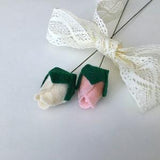Felt Flower - Rose Bud in the Colour of Your Choice, With/Without Stem
