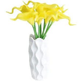 Artificial Lily Flowers Plants Home Decor 34 CM Long (Pot Not Included) (Yellow
