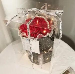 1pc Soap Flowers Bouquet Including Roses & Carnations, Perfect For Valentine'S D