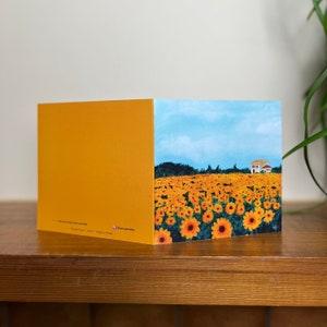 Floral Greeting Card, Sunflower Blank Card, Art Card, Acrylic Painting Card, Nature Greeting Card, Greeting Card, Holiday Card, blank Card