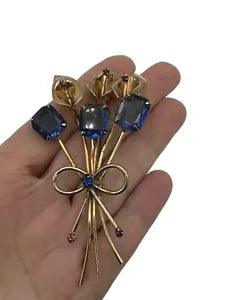 Calla Lily Floral Flower Bouquet Vintage Brooch Pin