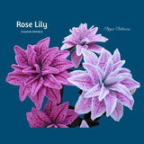 Crochet Rose Lily Flower Pattern photo tutorial- crochet pattern for Decor, Bouquets and Arrangements