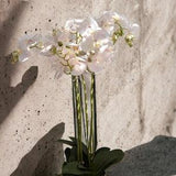 Elegant Home Decor: Large Artificial Pink Orchid Plant - Realistic Silk Flowers