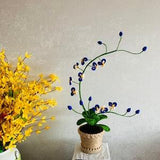 Handmade crochet butterfly orchid potted ornaments artifact handicraft home decor Amigurumi flower Bouquet decor gifts for her