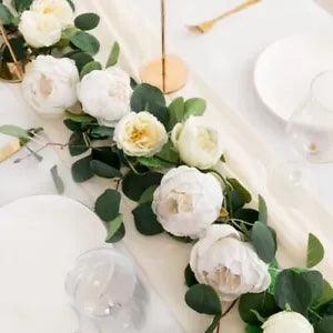 2pcs Artificial Flowers Garland Eucalyptus Garland Peonies Artificial Flowers