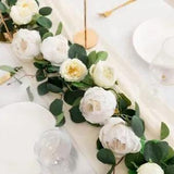 2pcs Artificial Flowers Garland Eucalyptus Garland Peonies Artificial Flowers
