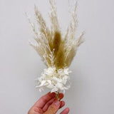 3 x Mini Preserved Flower Bunches, pampas, budvase flowers, boho home decor, bouquet, centerpiece, wedding, bridal, bridesmaids