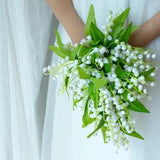 Cascading white silk lily of the valley Bridal bouquet,wedding bouquet, wedding flowers ,bridesmaid wedding flowers, rustic boho wedding
