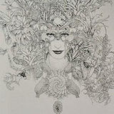 MOTHER NATURE wall art print . orchid moth tillandsia botanical art