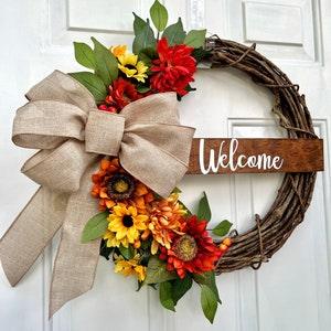 Fall Wreath, door wreath, wreath, thanksgiving, outdoor sign, front door decor, front door wreath