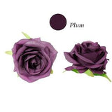 Pack of 10-30-50 Hand crafted artificial roses plum DIY flower wall cake topper bouquet corsage