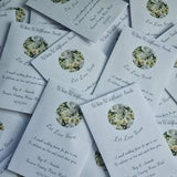 Wedding Favours Handmade Fully Personalised & with flower seeds of your choice gift box presentation 10 50 100 200 bundle