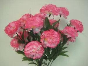 Carnation Bush 18 Artificial Silk Flowers 23" Bouquet 2312