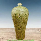 14" Old Chinese Dynasty Korea Koryo Porcelain Peony Flower Pattern Bottle Vase