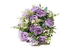 Artificial Flowers Fake Peony Silk Mini Plastic Bridal Flowers 4 Light Purple