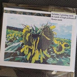 Blank cards, sunflower, thank you card, thinking of you, sunflower card, sunflower seeds, seed cards, cards with seeds, greeting card,