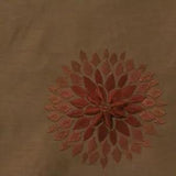 FAUX SILK CARNATION TERRA RED ORANGE EMBROIDERED FLORAL FABRIC 8.5 YARDS 58"W