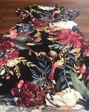 Lularoe Watercolor Roses Carly Dress HTF Unicorn ?? Black Red Roses Small 6/8