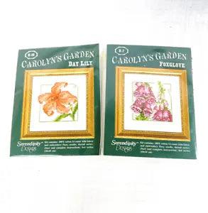 Serendipity Designs Carolyn??s Garden 4???x4???Cross Stitch Day Lily K16 Foxglove K07