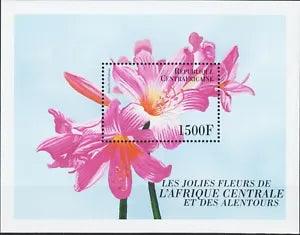 Central Africa 2000 Flowers Jersey Lily Plants Nature m/s MNH