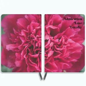 January Birth Month Flower Carnation Wrapped Cover Fully Wrapped Lined Journal