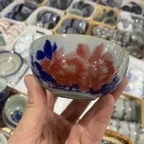 3.5" Chinese Jingdezhen underglaze colour Porcelain 100ML tree peony flower Cup