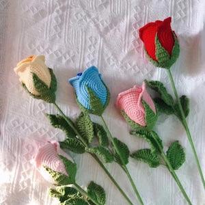 1PC crochet flower bouquet | rose | knitting flowers bouquet | knitted roses | gifts for her